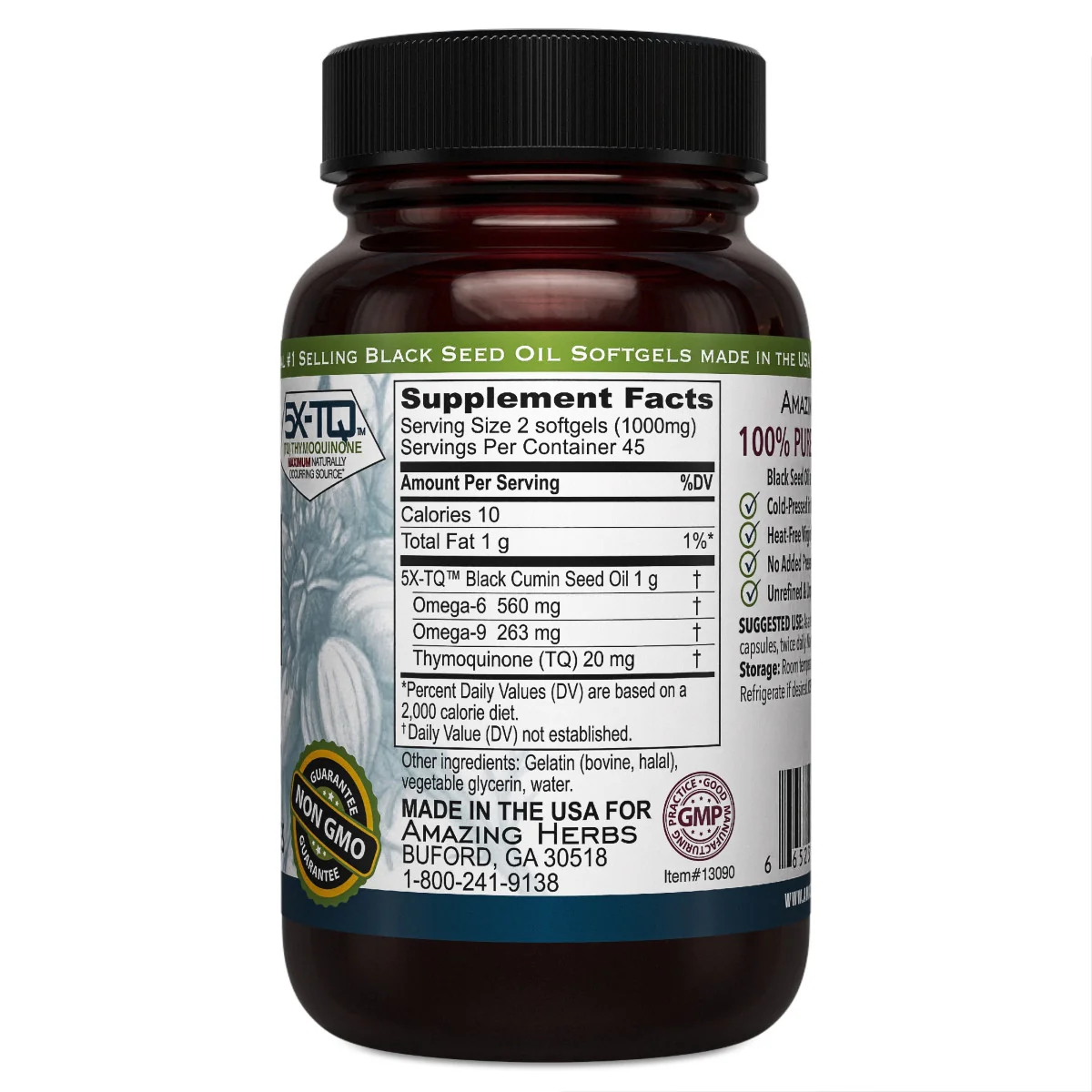 Amazing Herbs Premium Black Seed Oil - Image 4