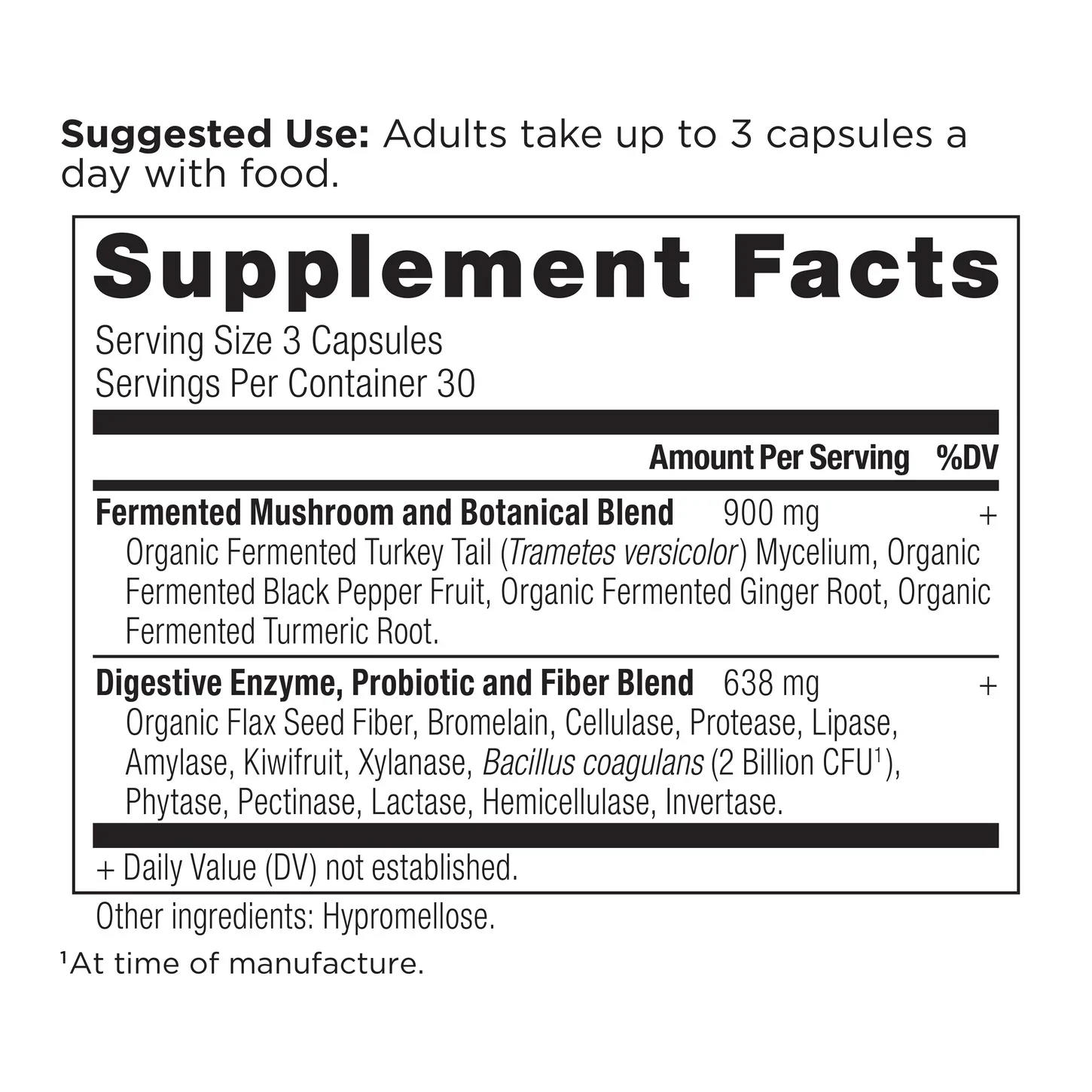 Ancient Nutrition Digestive Enzyme (90 Caps) - Image 2