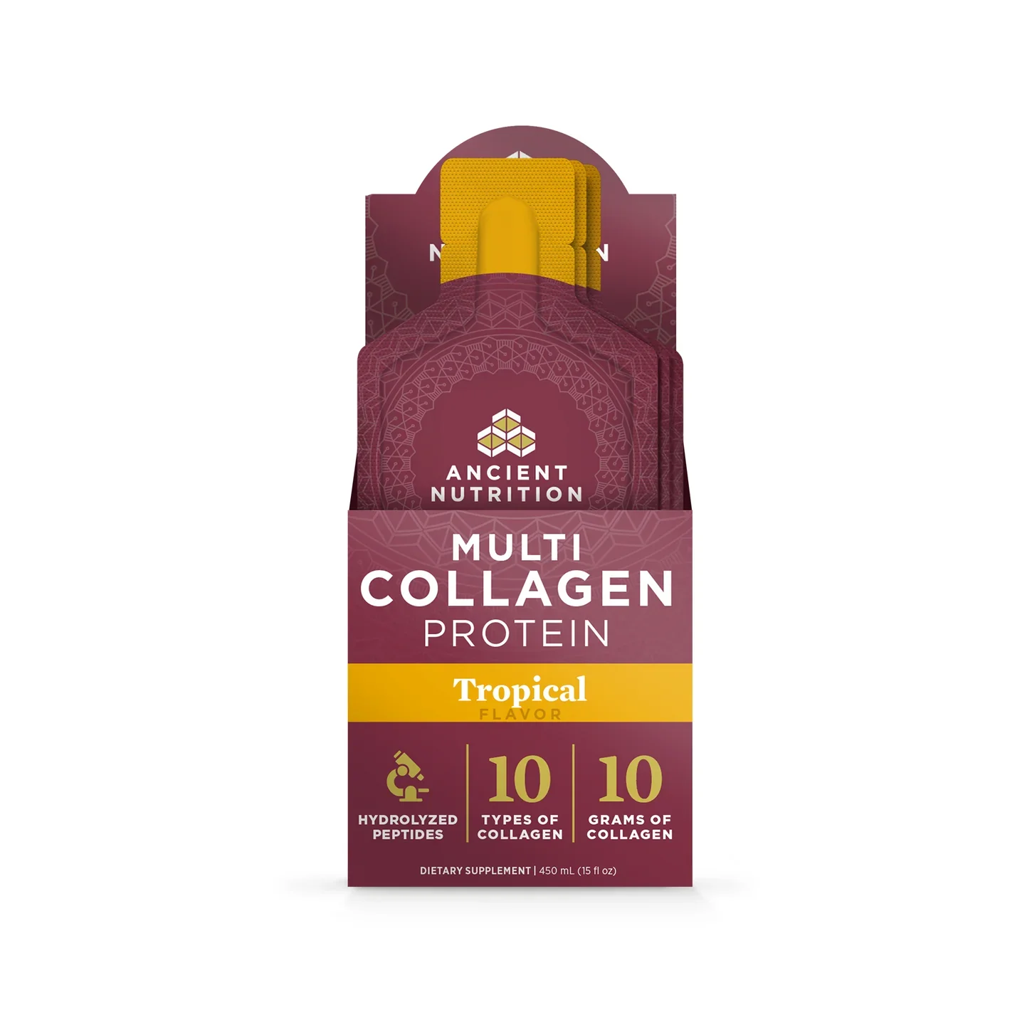 Ancient Nutrition Multi Collagen Protein Gel Packs – Tropical (15 Count)