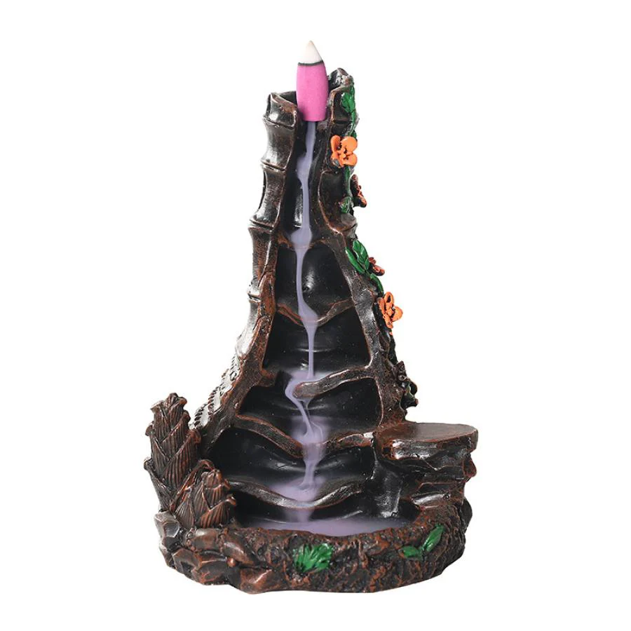 Backflow Cone Burner 7.5"H x 5"W - Waterfall Design #36 - Image 2