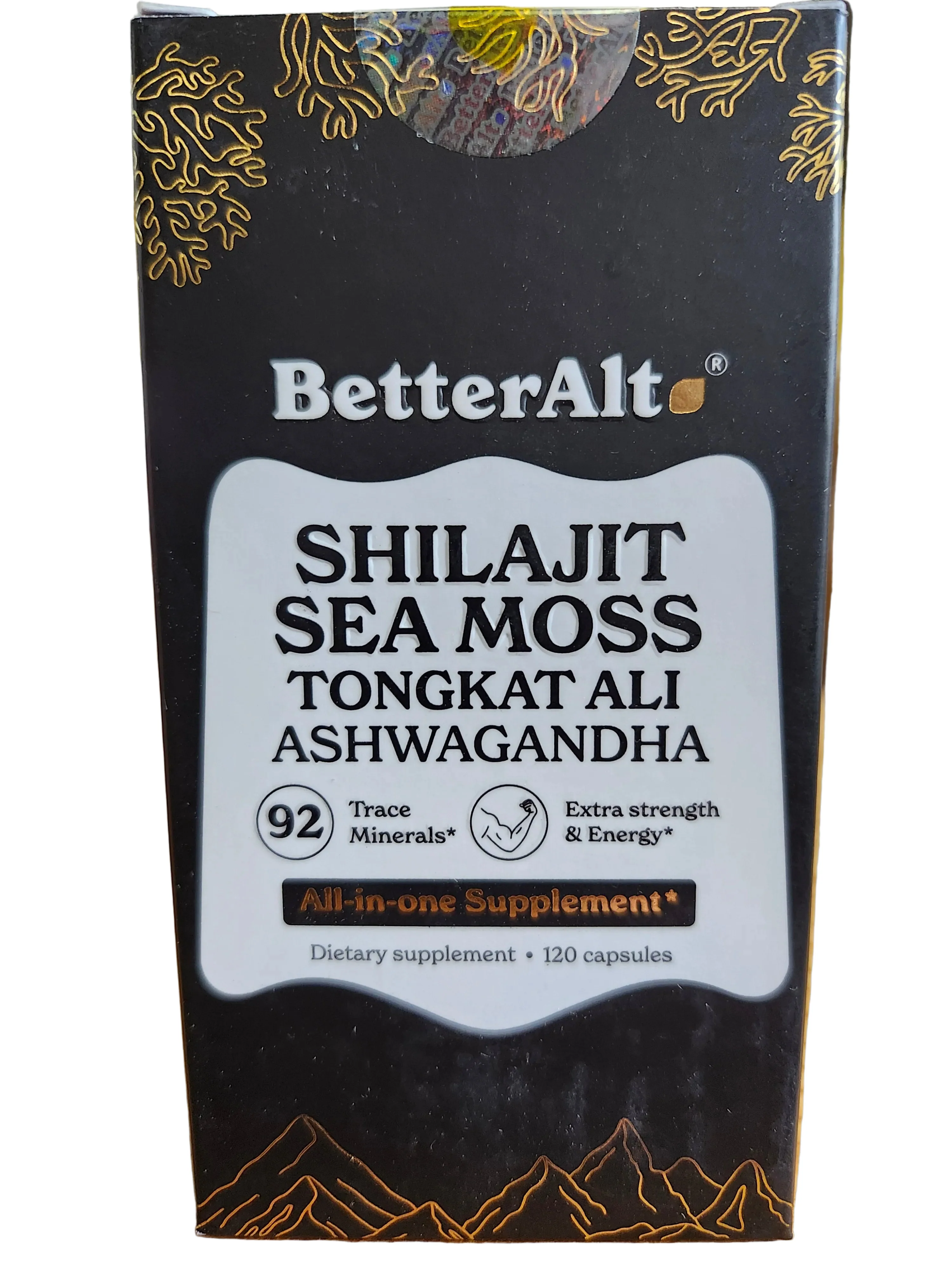 BetterAlt Shilajit Sea Moss Tongkat Ali Ashwagandha (120 caps)