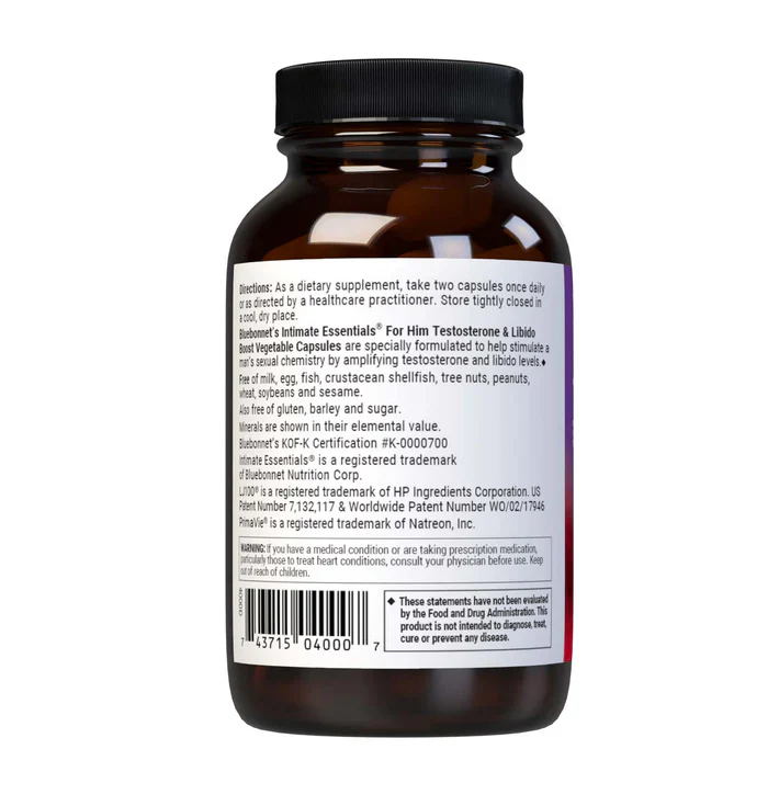 Bluebonnet INTIMATE ESSENTIALS FOR HIM TESTOSTERONE & LIBIDO BOOST - Image 3