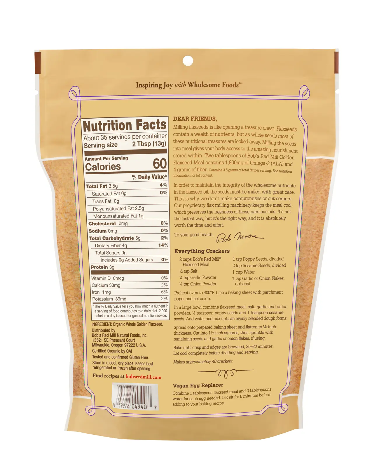 Bob's Red Mill Organic Golden Flaxseed Meal - Image 2