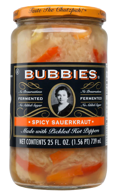 Bubbies Spicy Sauerkraut 25 fl oz