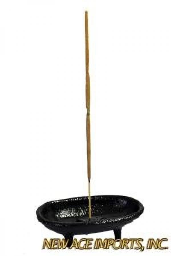 Cast Iron Canoe Smudge Pot & Incense Burner 4" L - Image 3