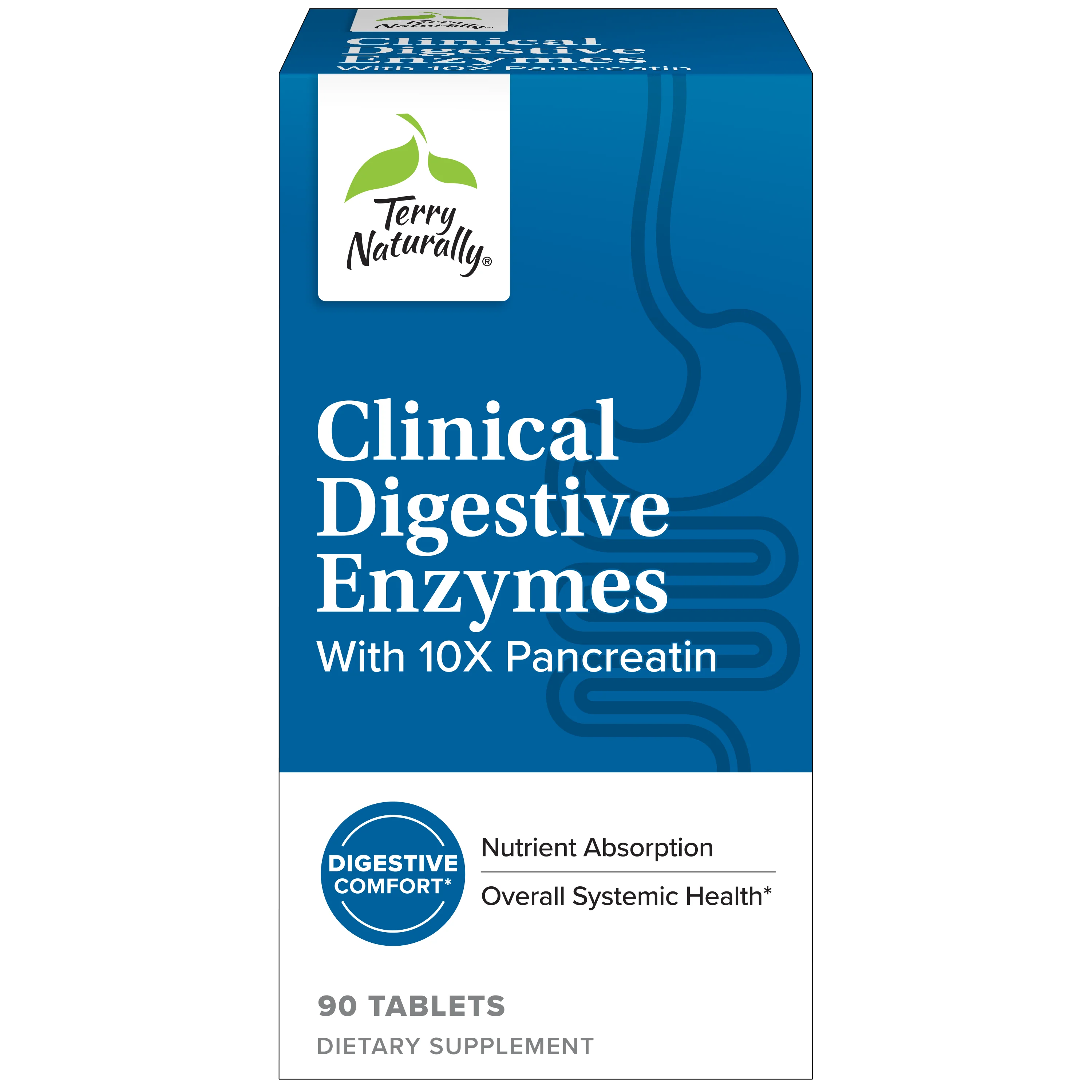 Terry Naturally Clinical Digestive Enzymes With 10x Pancreatin (90 tabs)