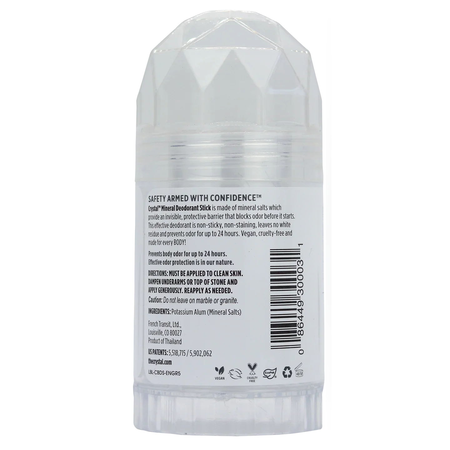 Crystal Mineral Deodorant Stick - Unscented - Image 2