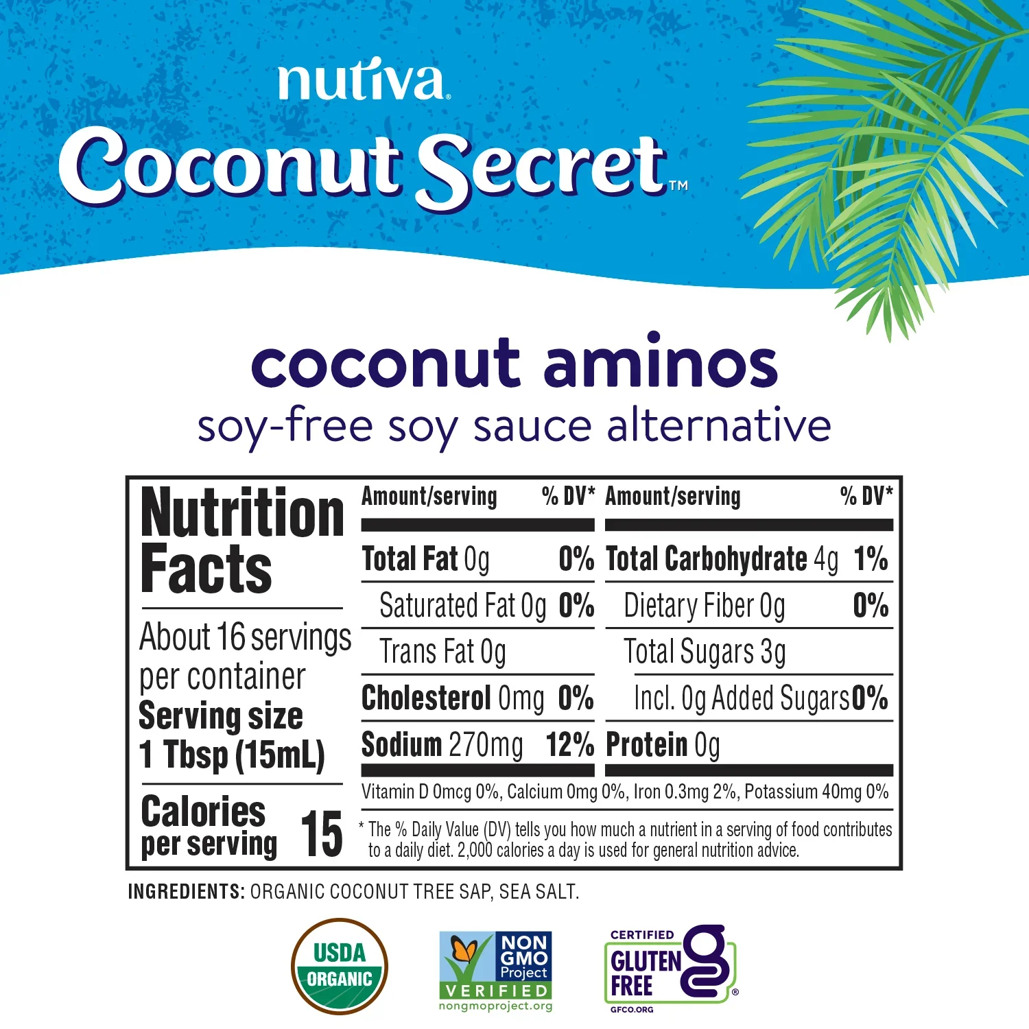 Nutiva Coconut Secret Coconut Aminos- Original (8 fl oz) - Image 2