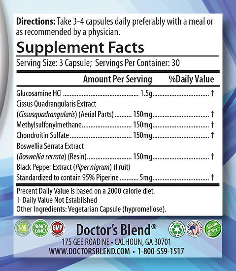 Doctors Blend Advanced Joint Relief (90 Caps) - Image 2