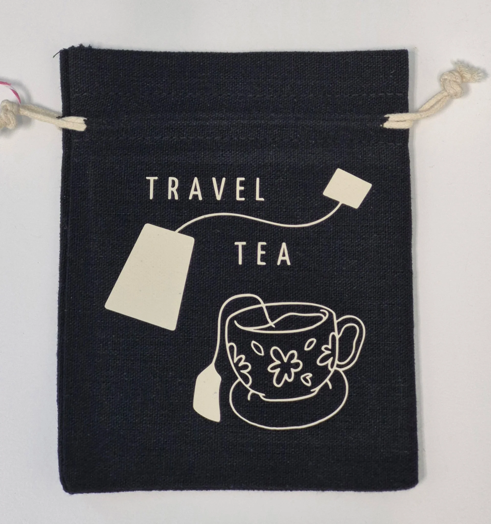 Fine Thyme's Drawstring Tea Travel Bag (W 4.5in x H 5.5in)