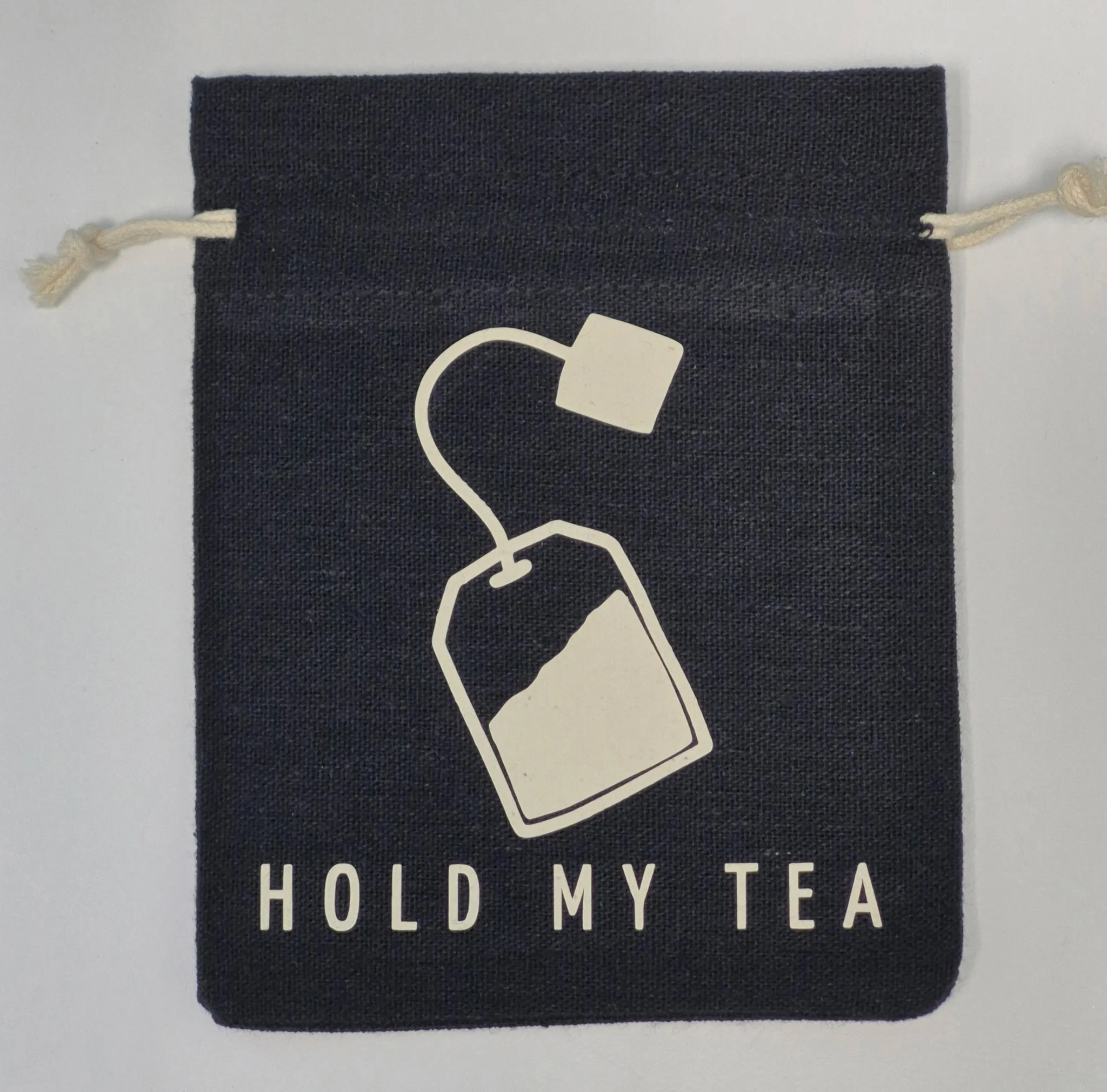 Fine Thyme's Drawstring Tea Travel Bag (W 4.5in x H 5.5in) - Image 2