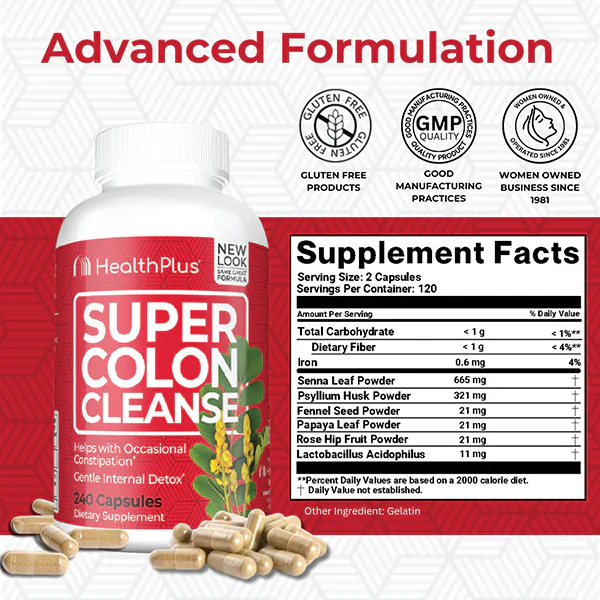 HealthPlus Super Colon Cleanse® Caps - Image 2