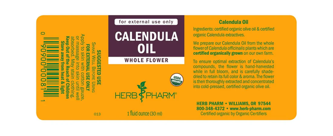 Herb Pharm Calendula Oil 1 fl oz - Image 2