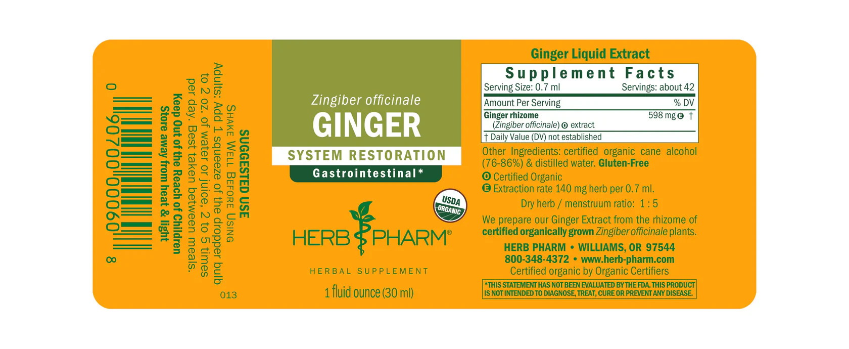 Herb Pharm Ginger 1 fl oz - Image 2