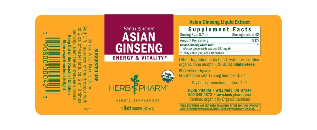 Herb Pharm Asian Ginseng 1 fl oz - Image 2
