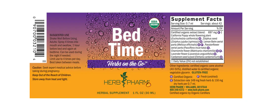 Herb Pharm Herbs on the Go: Bed Time™ 1 fl oz - Image 2