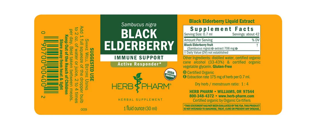 Herb Pharm Black Elderberry 1 fl oz - Image 2