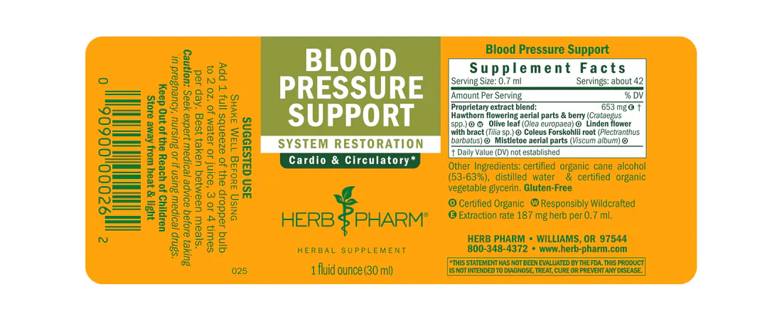 Herb Pharm Blood Pressure Support 1 fl oz - Image 2