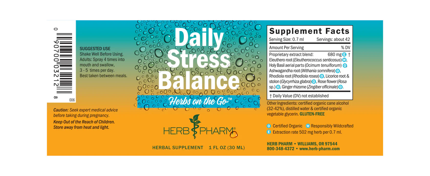 Herb Pharm Herbs on the Go: Daily Stress Balance™ 1 fl oz - Image 2
