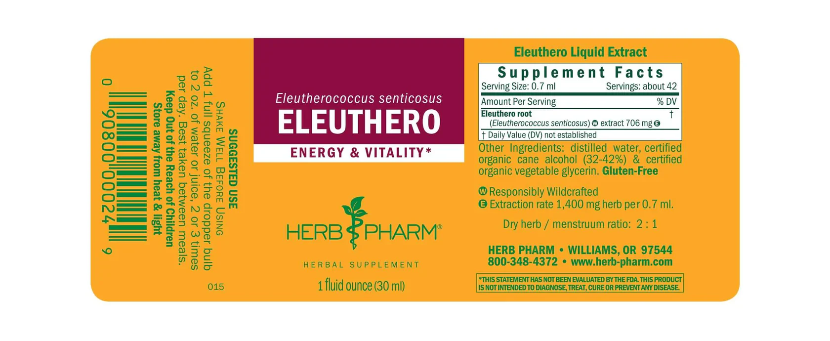 Herb Pharm Eleuthero 1 fl oz - Image 2