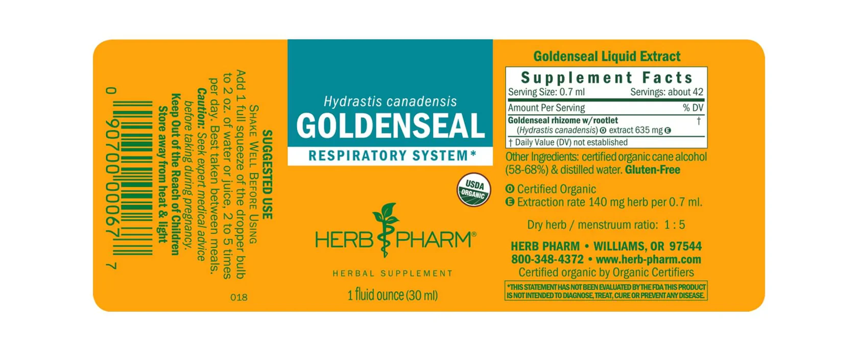 Herb Pharm Goldenseal 1 fl oz - Image 2
