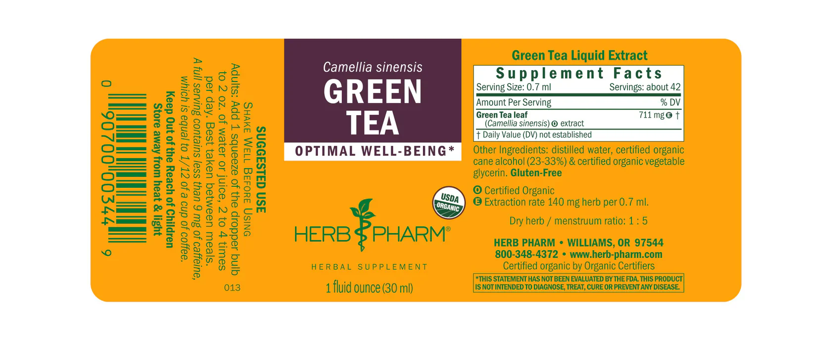 Herb Pharm Green Tea 1 fl oz - Image 2