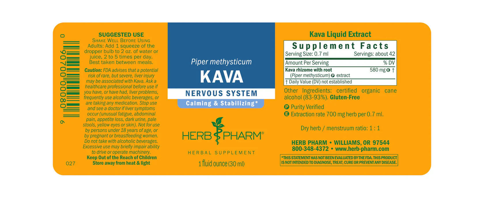 Herb Pharm Kava 1 fl oz - Image 2