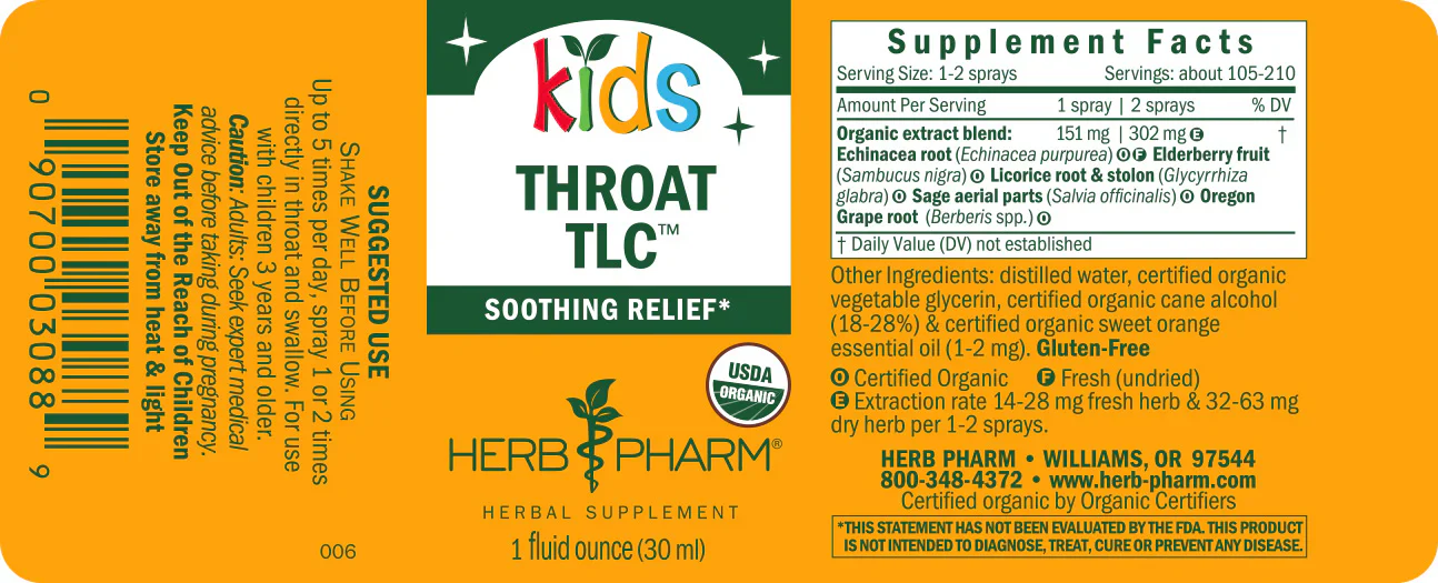 Herb Pharm Kids Throat TLC™ 1 fl oz - Image 2