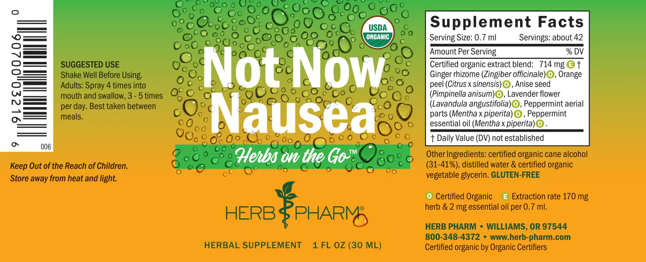 Herb Pharm Herbs on the Go: Not Now Nausea™ 1 fl oz. - Image 2