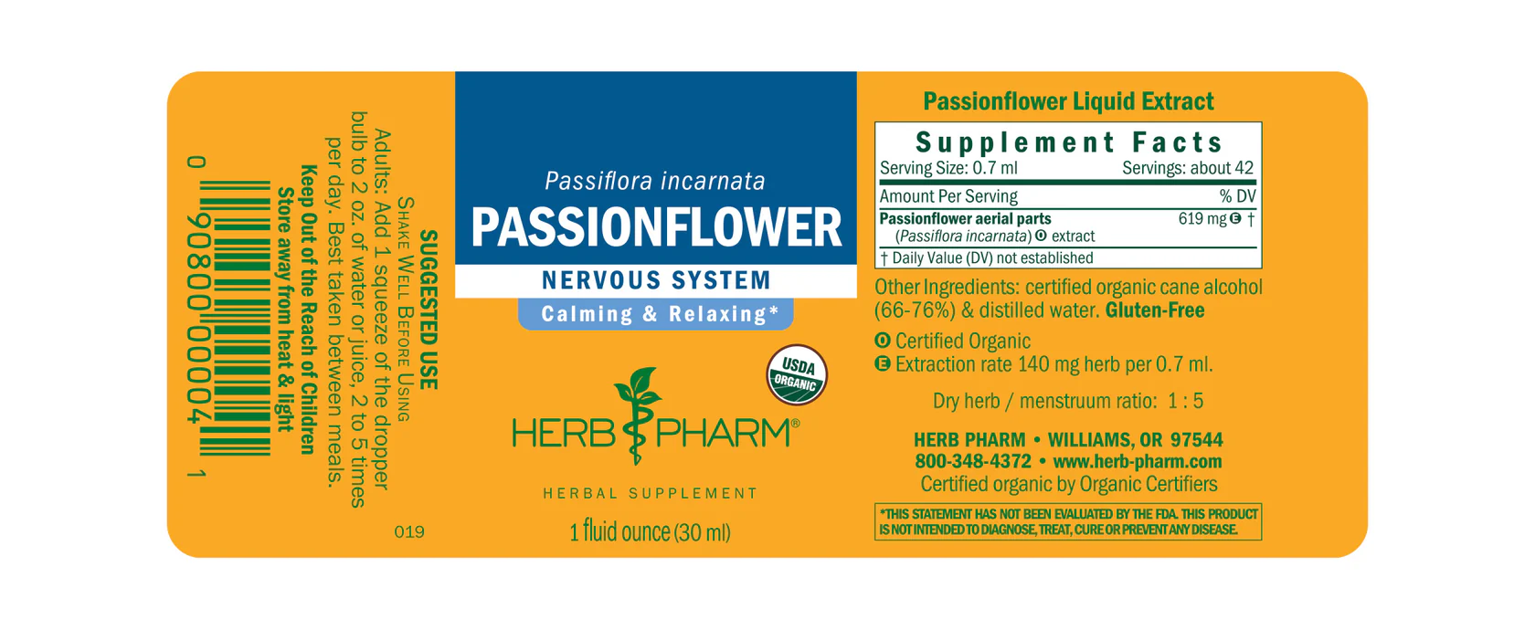 Herb Pharm Passionflower 1 fl oz - Image 2