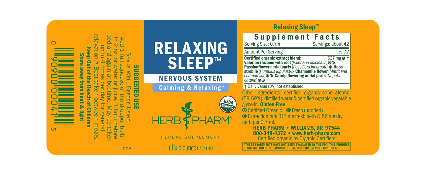 Herb Pharm Relaxing Sleep™ 1 fl oz - Image 2