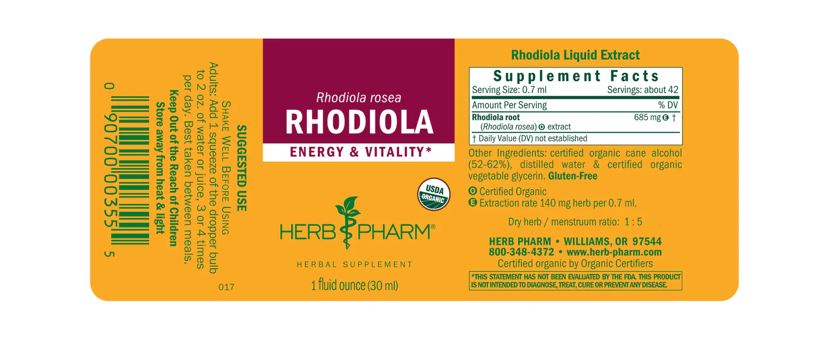 Herb Pharm Rhodiola 1 fl oz - Image 2