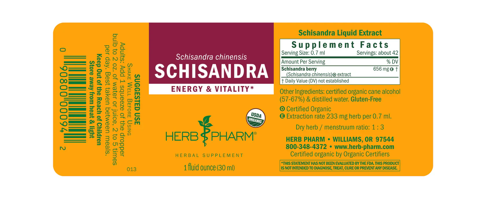 Herb Pharm Schisandra 1 fl oz - Image 2