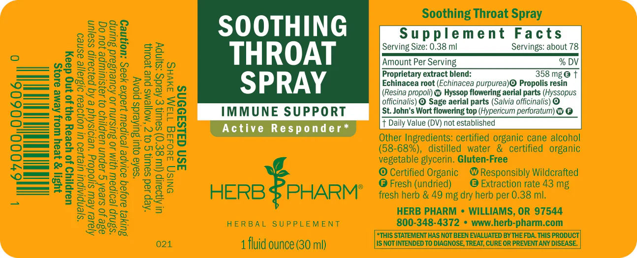 Herb Pharm Soothing Throat Spray 1 fl oz - Image 2