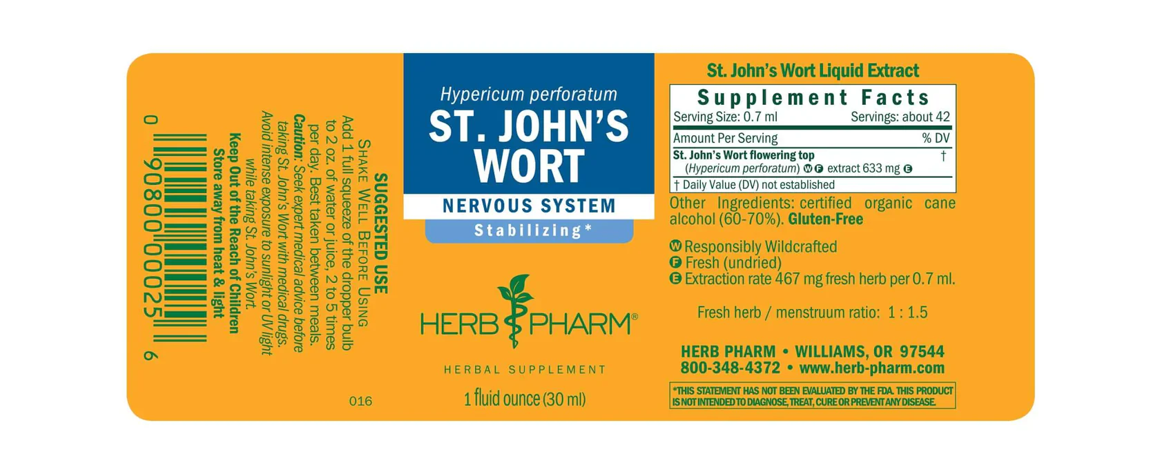 Herb Pharm St. John's Wort 1 fl oz - Image 2