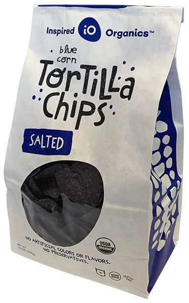 Inspired Organics Organic Blue Corn Salted Tortilla Chips