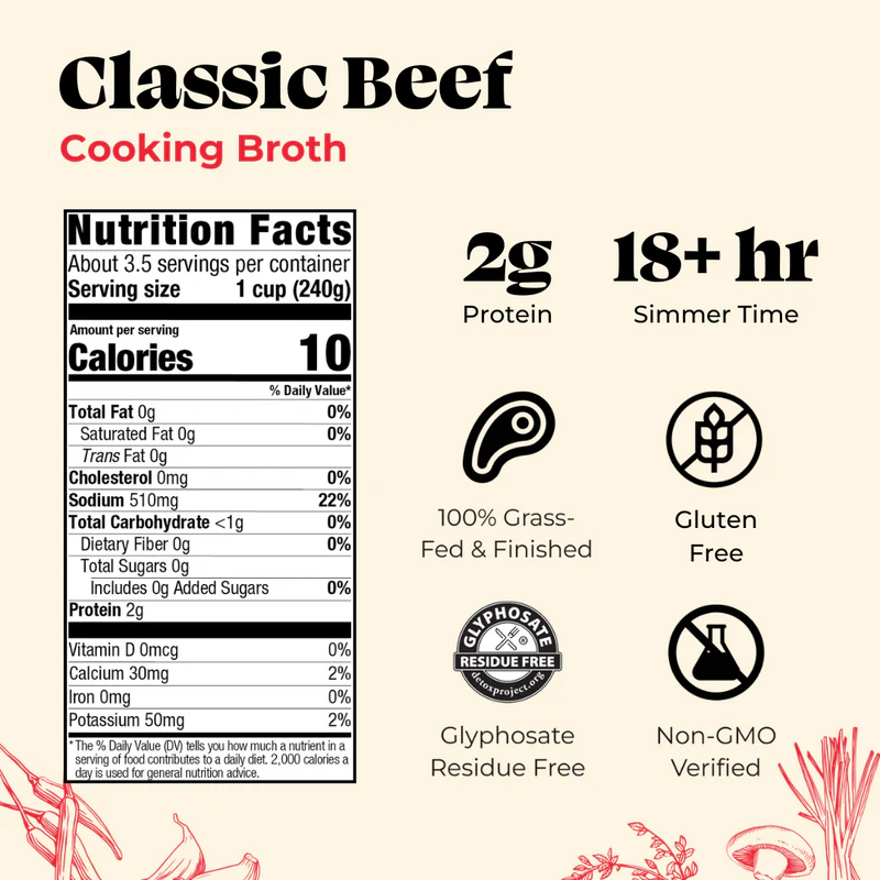 Kettle & Fire Beef Cooking Broth 32oz - Image 2