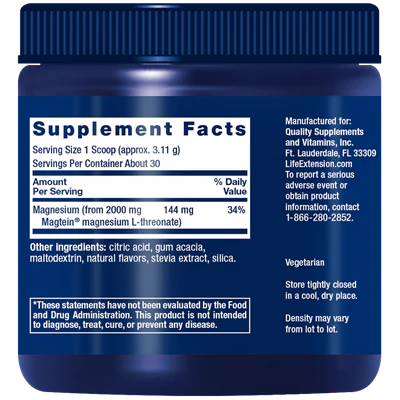 Life Extension Neuro-Mag® Magnesium L-Threonate (Tropical Punch) - Image 2