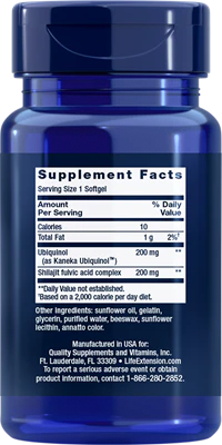 Life Extension 200mg Super Ubiquinol CoQ10 with Enhanced Mitochondrial Support™ - Image 2
