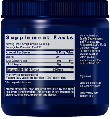 Life Extension D-Ribose Powder - Image 2