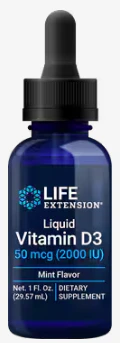Life Extension Liquid Vitamin D3 (Mint)