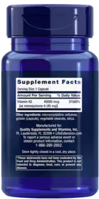 Life Extension Mega Vitamin K2 45,000mcg - Image 2