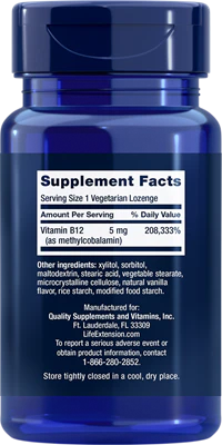 Life Extension Vitamin B12 Methylcobalamin 5000mcg - Image 2