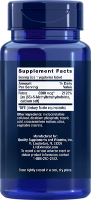 Life Extension High Potency Optimized Folate 8500mcg - Image 2