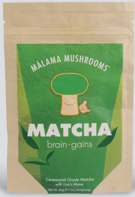 Malama Mushrooms Matcha with Lion's Mane Powder 2.1oz