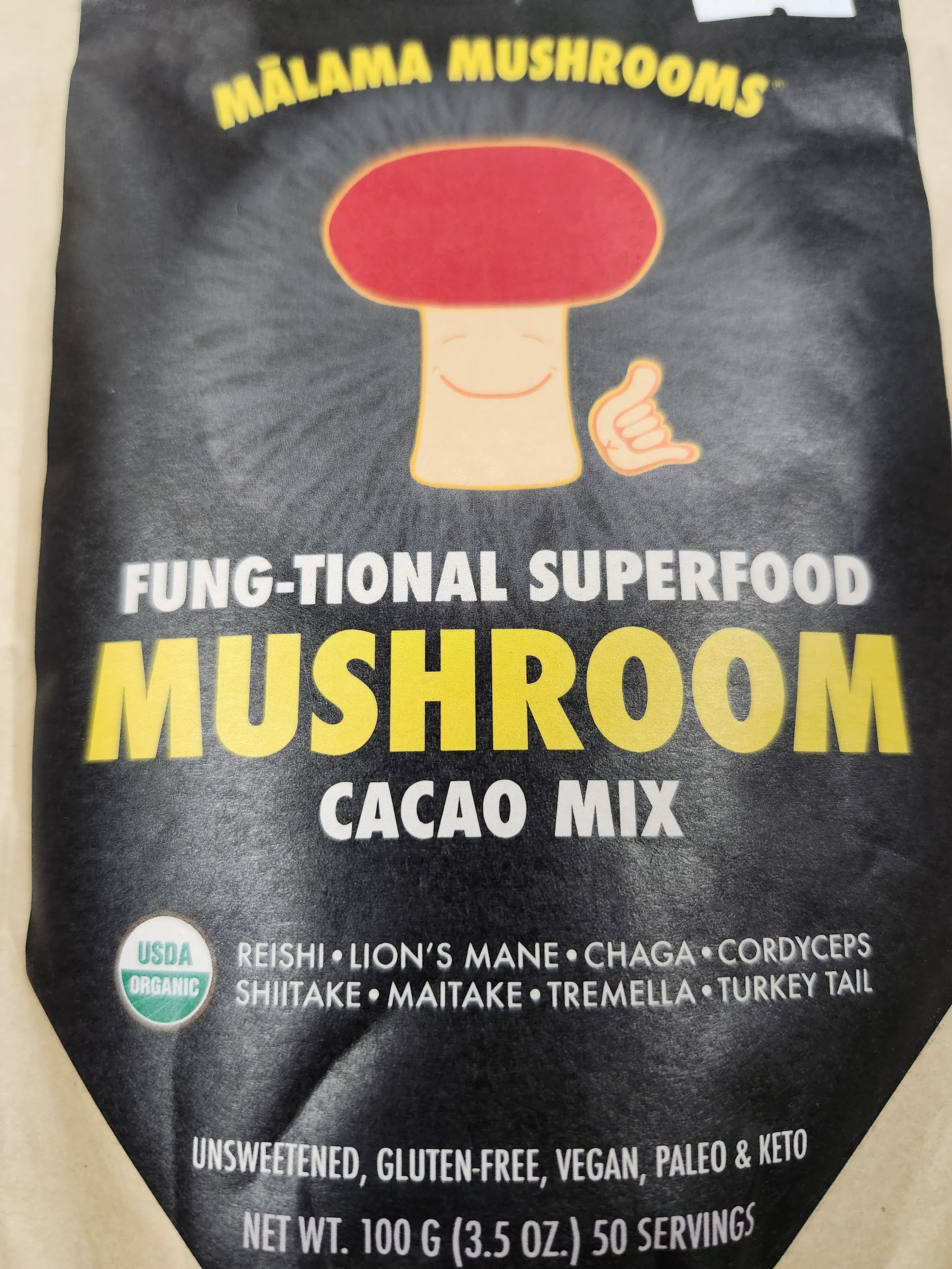Malama Mushroom Powder mix (Cacao) 3.5oz