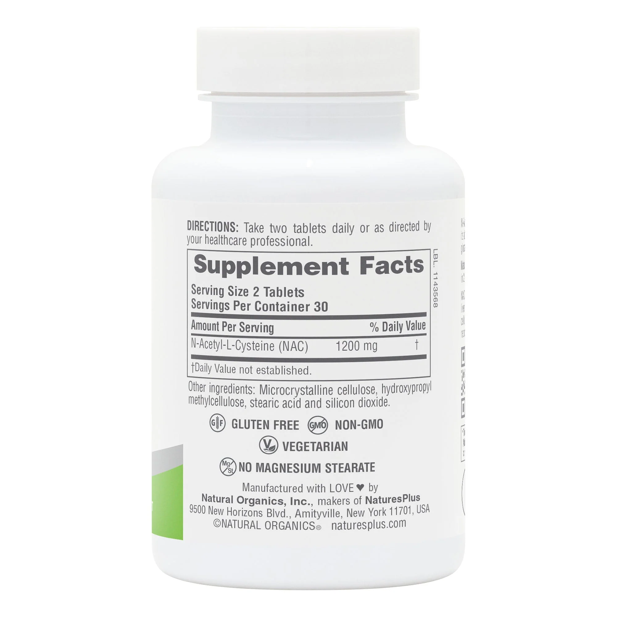 Natures Plus PRO NAC 1200 (60 Tablets) - Image 2