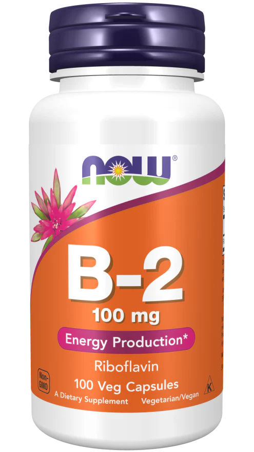 NOW Vitamin B-2 100 mg (100 Veg Capsules)