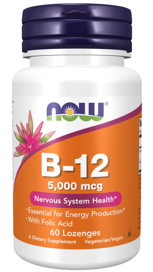 NOW Vitamin B-12 5000 mcg (60 Lozenges)