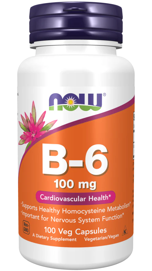 NOW Vitamin B-6 100 mg (100 Veg Caps)